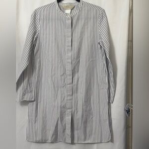 MaxMara Navy and White Striped tunic Shirt size 8